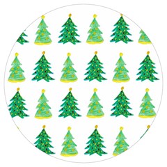 Christmas Trees Watercolor Decoration Round Trivet