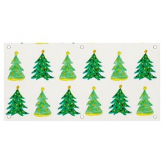 Christmas Trees Watercolor Decoration Banner and Sign 4  x 2 