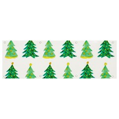 Christmas Trees Watercolor Decoration Banner and Sign 9  x 3 