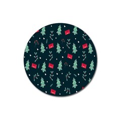 Christmas Pattern Design Magnet 3  (round) by artworkshop