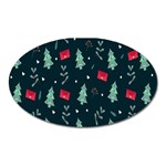 Christmas Pattern Design Oval Magnet Front