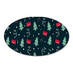 Christmas Pattern Design Oval Magnet by artworkshop