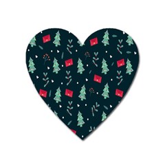 Christmas Pattern Design Heart Magnet by artworkshop