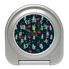 Christmas Pattern Design Travel Alarm Clock by artworkshop