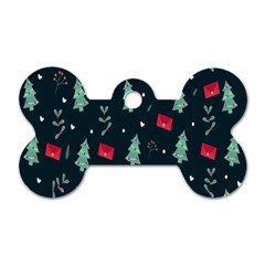 Christmas Pattern Design Dog Tag Bone (one Side)