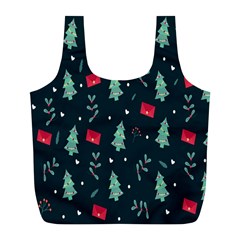 Christmas Pattern Design Full Print Recycle Bag (l) by artworkshop