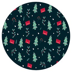 Christmas Pattern Design Round Trivet by artworkshop