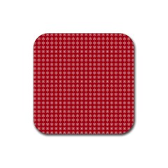 Christmas Paper Wrapping  Rubber Coaster (square) by artworkshop