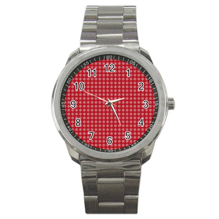 Christmas Paper Wrapping  Sport Metal Watch