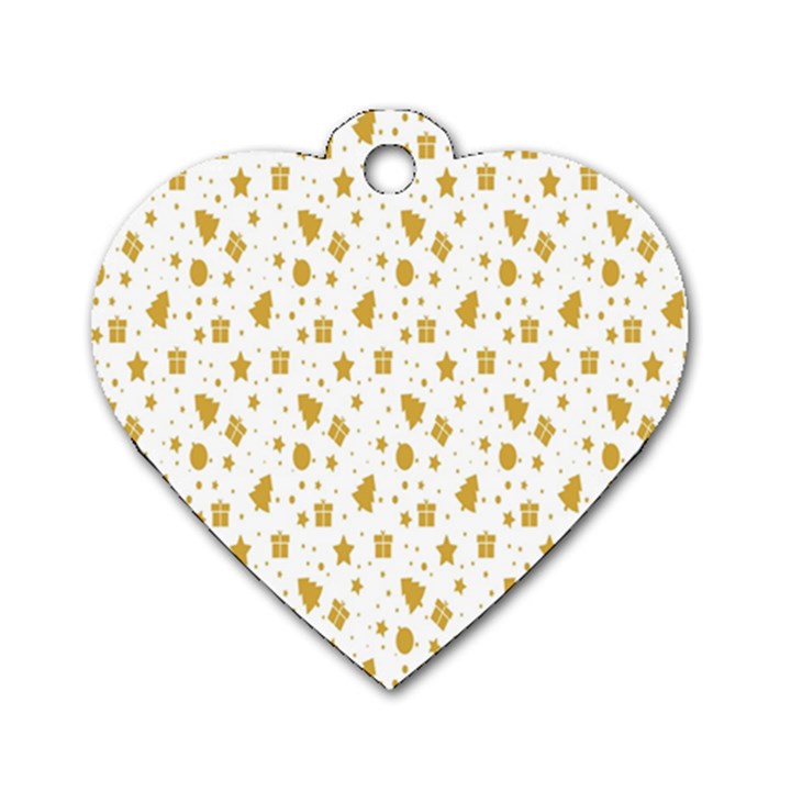 Christmas Ornaments Dog Tag Heart (Two Sides)