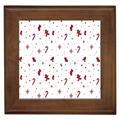 Christmas Background Wrapping Framed Tile