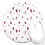 Christmas Background Wrapping Round Mousepads Front