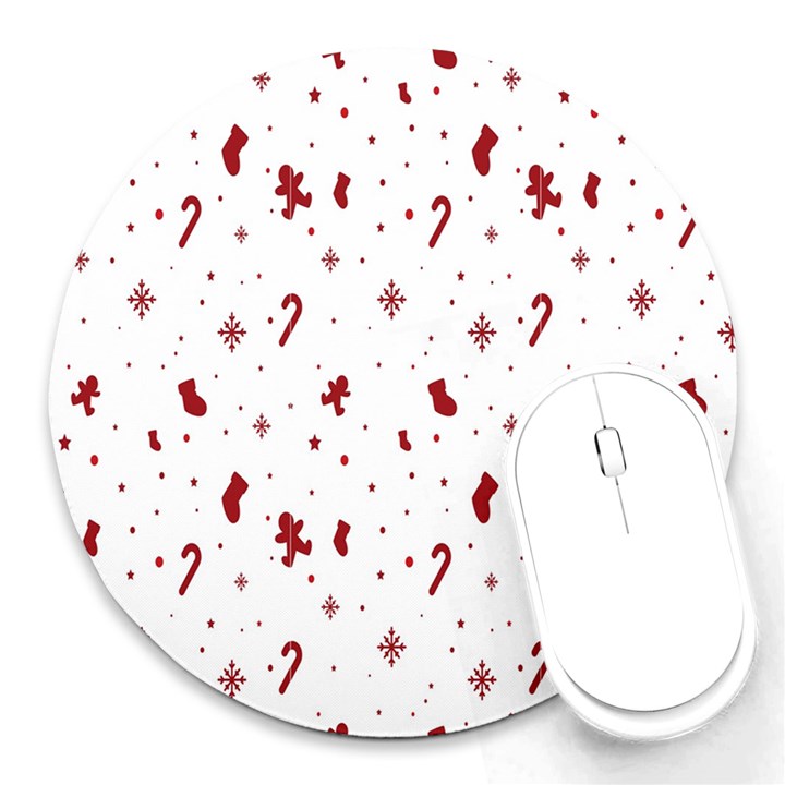 Christmas Background Wrapping Round Mousepads