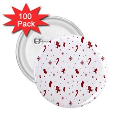 Christmas Background Wrapping 2.25  Buttons (100 pack) 