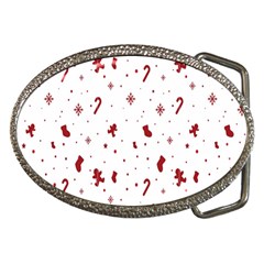 Christmas Background Wrapping Belt Buckles