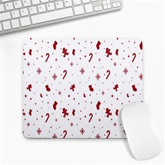 Christmas Background Wrapping Large Mousepads by artworkshop