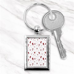 Christmas Background Wrapping Key Chain (Rectangle)