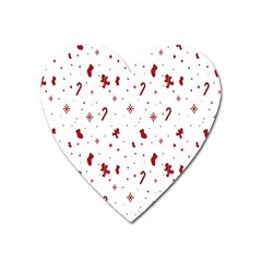 Christmas Background Wrapping Heart Magnet