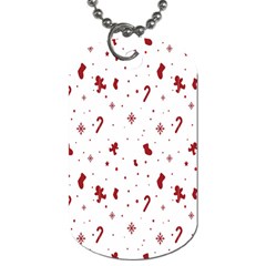 Christmas Background Wrapping Dog Tag (One Side)