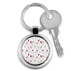 Christmas Background Wrapping Key Chain (round) by artworkshop