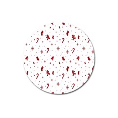 Christmas Background Wrapping Magnet 3  (round) by artworkshop