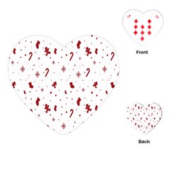 Christmas Background Wrapping Playing Cards Single Design (Heart)