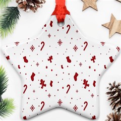 Christmas Background Wrapping Star Ornament (Two Sides)