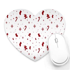 Christmas Background Wrapping Heart Mousepads