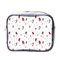 Christmas Background Wrapping Mini Toiletries Bag (One Side)