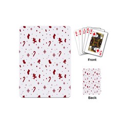 Christmas Background Wrapping Playing Cards Single Design (Mini)