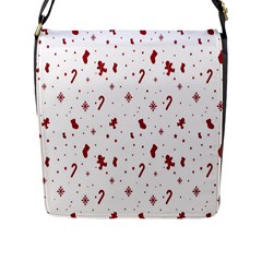 Christmas Background Wrapping Flap Closure Messenger Bag (L)