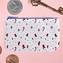 Christmas Background Wrapping Large Coin Purse