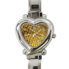 Chain Link Fence  Heart Italian Charm Watch by artworkshop