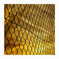 Chain Link Fence  Medium Glasses Cloth by artworkshop