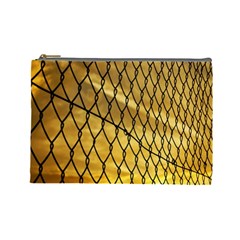 Chain Link Fence  Cosmetic Bag (large) by artworkshop