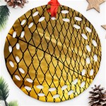 Chain Link Fence  Ornament (Round Filigree) Front