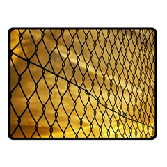 Chain Link Fence  Double Sided Fleece Blanket (small)  by artworkshop