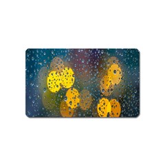 Bokeh Raindrops Window  Magnet (name Card) by artworkshop