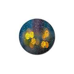 Bokeh Raindrops Window  Golf Ball Marker by artworkshop