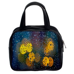 Bokeh Raindrops Window  Classic Handbag (two Sides) by artworkshop