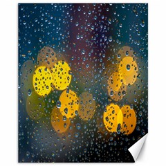 Bokeh Raindrops Window  Canvas 11  X 14 