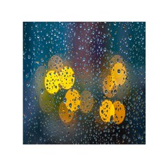 Bokeh Raindrops Window  Square Satin Scarf (30  X 30 ) by artworkshop