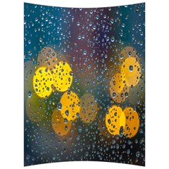 Bokeh Raindrops Window  Back Support Cushion by artworkshop