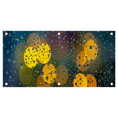 Bokeh Raindrops Window  Banner And Sign 4  X 2  by artworkshop