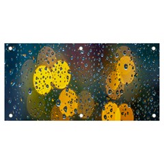 Bokeh Raindrops Window  Banner And Sign 6  X 3  by artworkshop