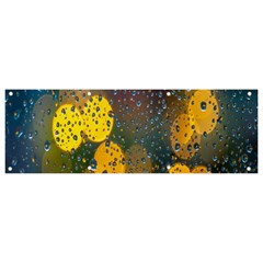 Bokeh Raindrops Window  Banner And Sign 9  X 3  by artworkshop