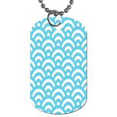  Waves Ocean Blue Texture Dog Tag (one Side) by artworkshop