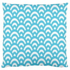  Waves Ocean Blue Texture Standard Flano Cushion Case (one Side) by artworkshop