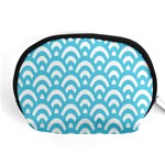  Waves Ocean Blue Texture Accessory Pouch (Medium) Front