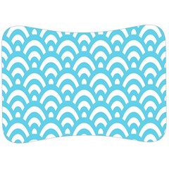  Waves Ocean Blue Texture Velour Seat Head Rest Cushion by artworkshop